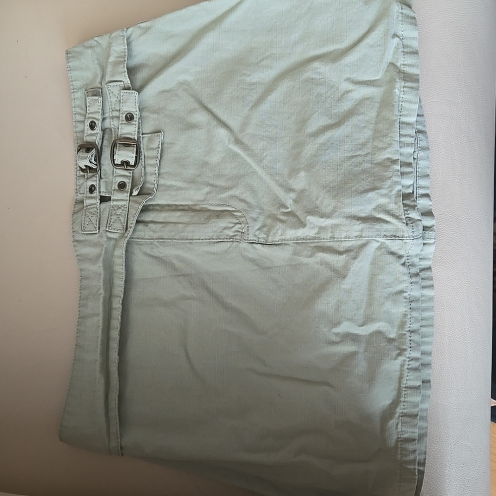 Vintage Y2K Jordache Skort 5/6 Belt Pleated Academia Micro Mini Skirt Green
